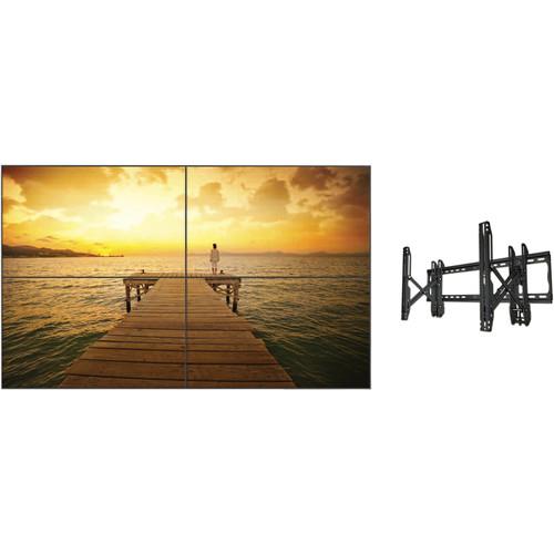 LG 2x2 55LV35W-4C Video Wall Bundle with Mounts