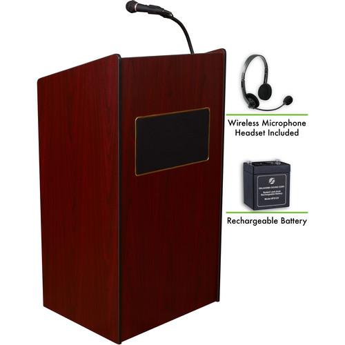 Oklahoma Sound The Aristocrat Sound Lectern with Rechargeable Battery & Wireless Headset Mic