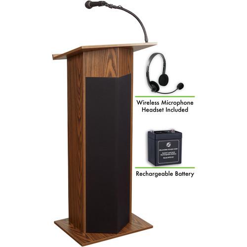 Oklahoma Sound The Power Plus Lectern with Rechargeable Battery & Wireless Headset Mic