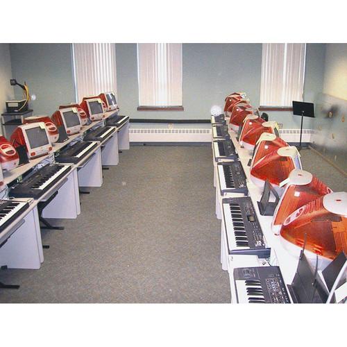 Omnirax Compact Classroom Keyboard Desk for 2 Students