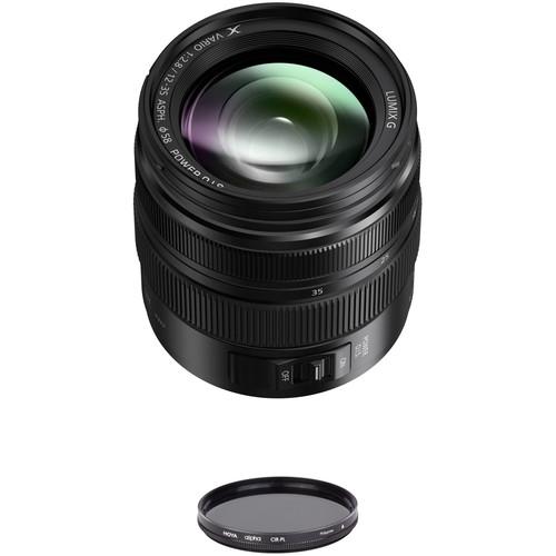 Panasonic Lumix G X Vario 12-35mm f 2.8 II ASPH. POWER O.I.S. Lens with Circular Polarizer Filter Kit