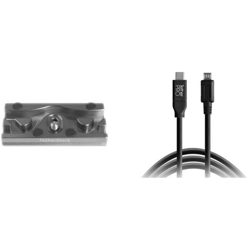 Tether Tools TetherPro USB Cable with TetherBLOCK Quick Release Plate Kit