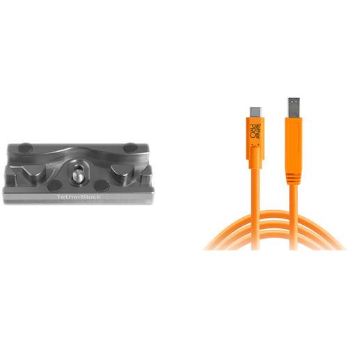 Tether Tools TetherPro USB Cable with TetherBLOCK Quick Release Plate Kit