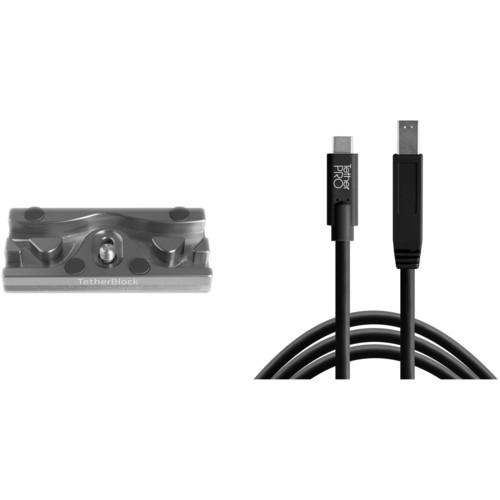 Tether Tools TetherPro USB Cable with TetherBLOCK Quick Release Plate Kit