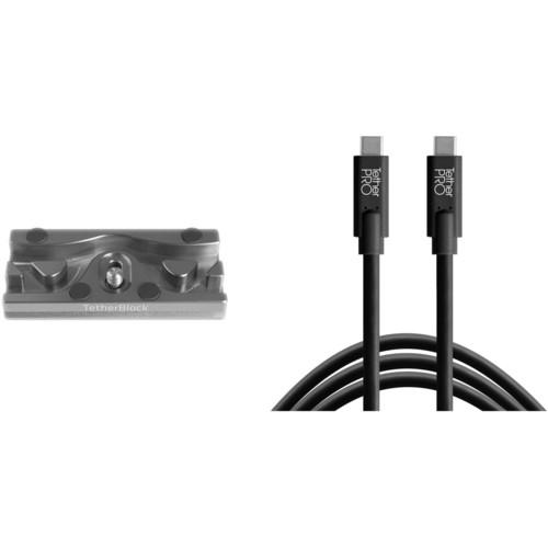 Tether Tools TetherPro USB Cable with TetherBLOCK Quick Release Plate Kit
