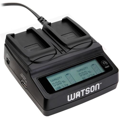 Watson Duo LCD Charger Kit with 2 LP-E12 Battery Adapter Plates