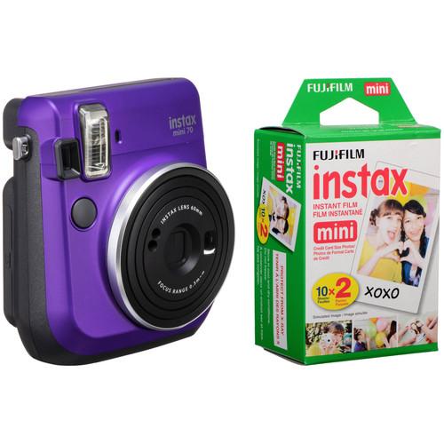 FUJIFILM INSTAX Mini 70 Instant Film Camera with 20 Sheets Film Kit