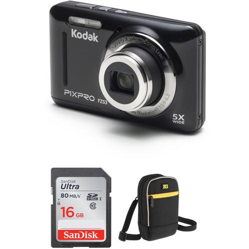 Kodak PIXPRO FZ53 Digital Camera with Accessory Kit