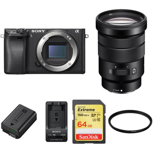 Sony Alpha a6300 Mirrorless Digital Camera with 18-105mm Lens Premium Kit