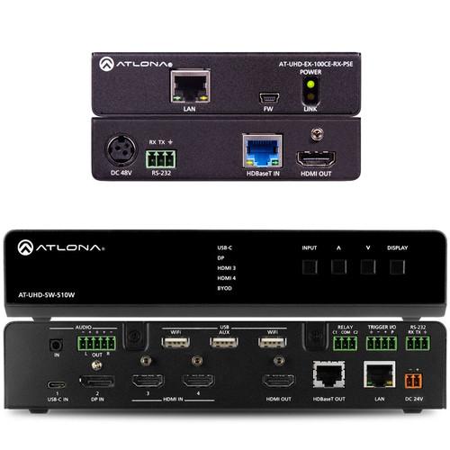 Atlona SW-510W 4K UHD Universal Switcher and HDBaseT Receiver Kit