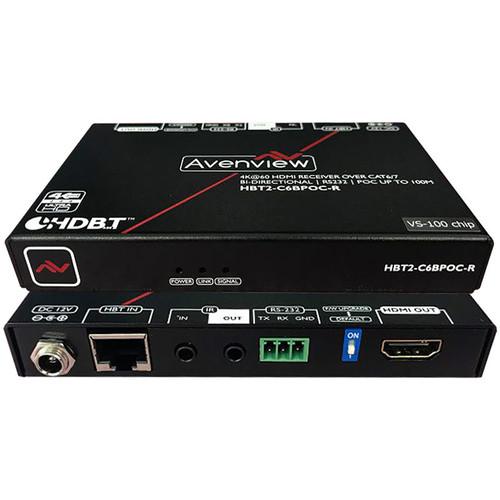 Avenview 4K HDMI HDR HDBaseT Receiver with Bidirectional IR RS-232 POC