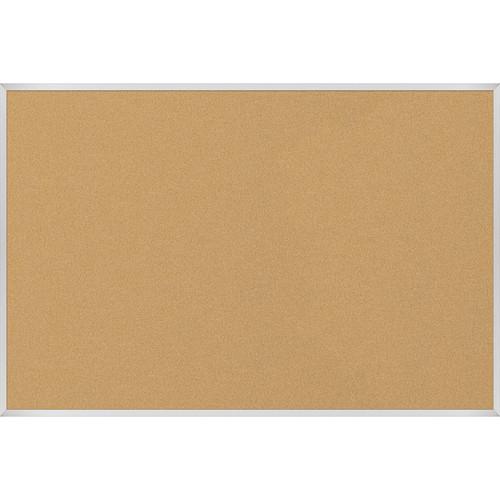 Best Rite VT Logic Natural Cork Surface Tackboard with Aluminum Trim