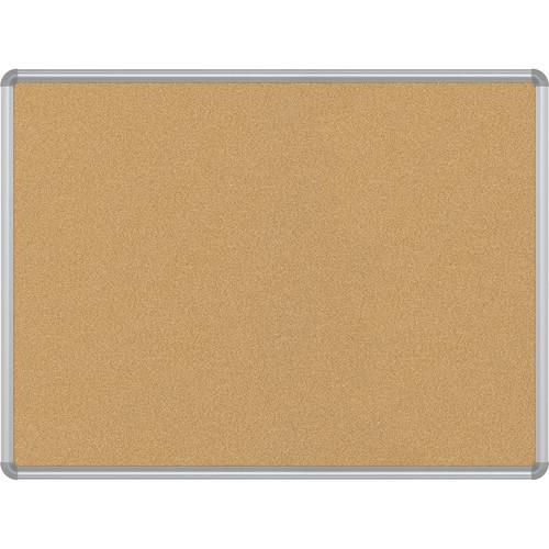 Best Rite VT Logic Natural Cork Surface Tackboard with Silver Presidential Trim