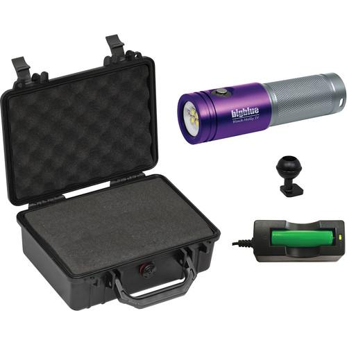 Bigblue Black Molly 4 Tri-Color LED Dive Light with Hard Case