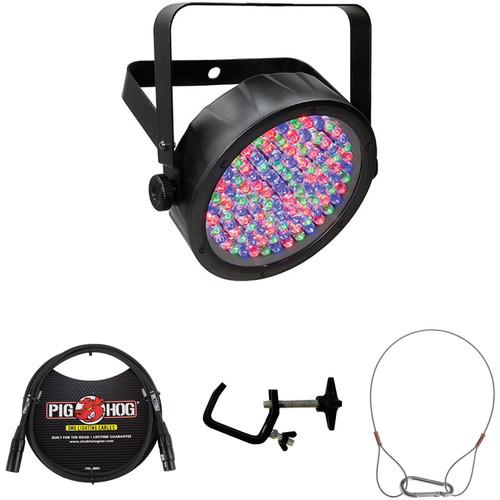 CHAUVET DJ SlimPAR 56 - RGB LED PAR Kit with DMX Cable, Clamp, and Safety Cable