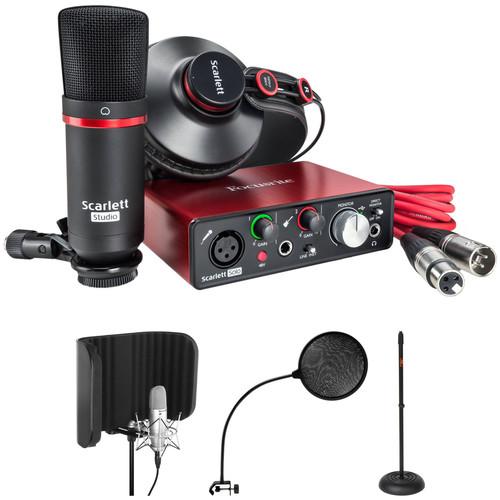 Focusrite Scarlett Solo Personal Studio Vocal Recording and Isolation Kit