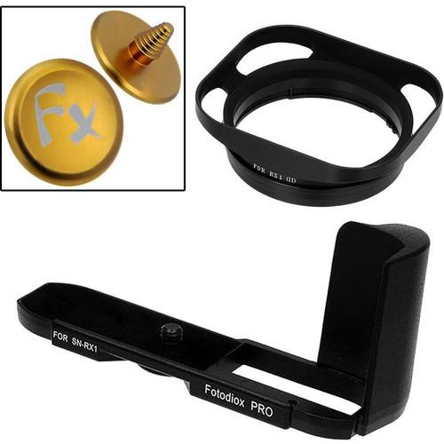 FotodioX Pro Camera Kit for Sony Cyber-Shot RX1 DSC-RX1 Camera Hand Grip, Lens Hood & Soft Release Button