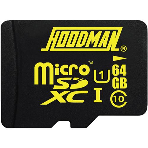 Hoodman 64GB UHS-I microSDXC Memory Card with SD Adapter