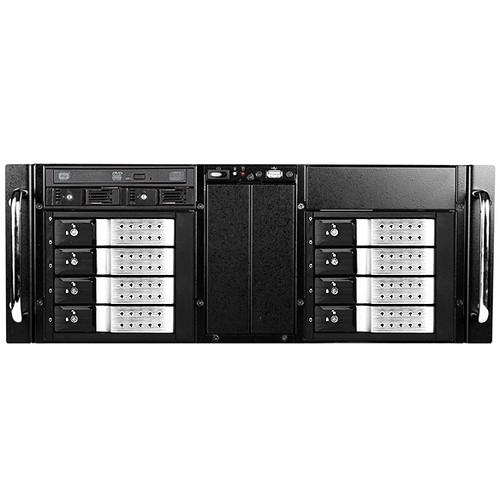 iStarUSA D-410-DE8-225T 4 RU 8-Bay Stylish Hotswap Trayless Slim ODD Storage Server Rackmount Chassis
