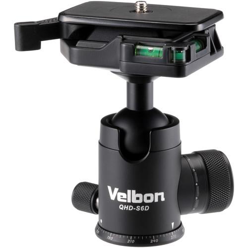 Velbon Ball Head with Two Stopper Knobs and 3 8" Tripod Socket with 1 4" Adapter