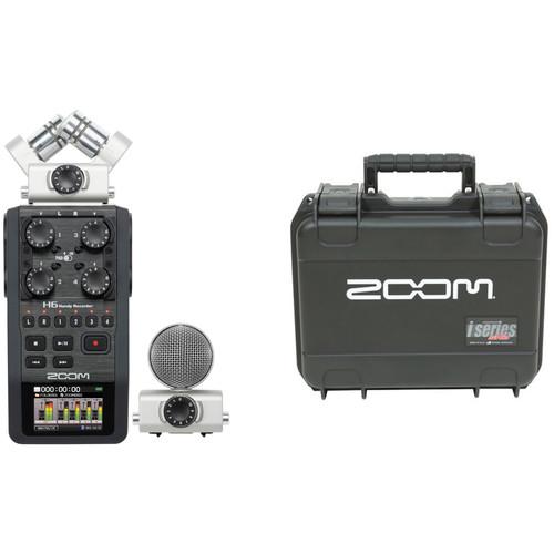 Zoom H6 Handy Recorder with Interchangeable Microphone System and Waterproof Case for H6 Recorder and Mic Modules Kit