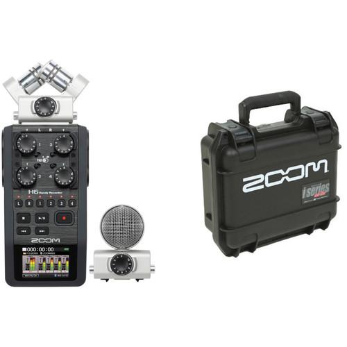 Zoom H6 Handy Recorder with Interchangeable Microphone System and Waterproof Case Kit