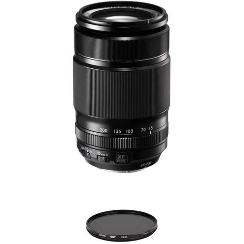 FUJIFILM XF 55-200mm f 3.5-4.8 R LM OIS Lens with Circular Polarizer Filter Kit