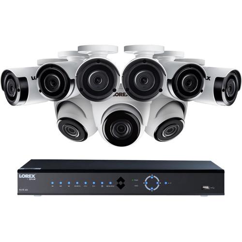 Lorex 16-Channel 4K UHD NVR with 3TB HDD, 6 4MP Bullet & 3 4MP Dome Cameras with Night Vision