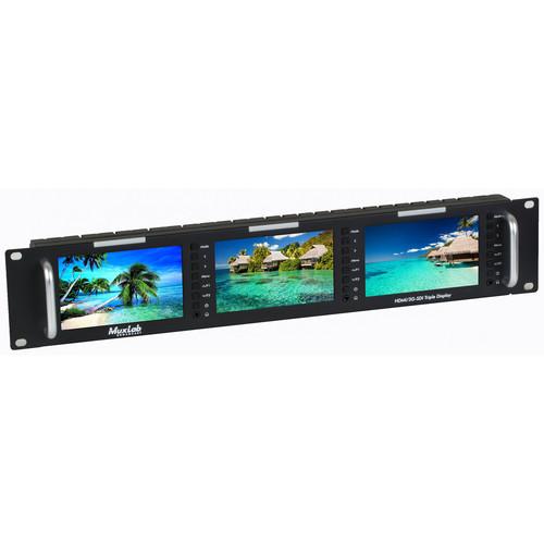 MuxLab 5" HDMI 3G-SDI Triple Display Monitor