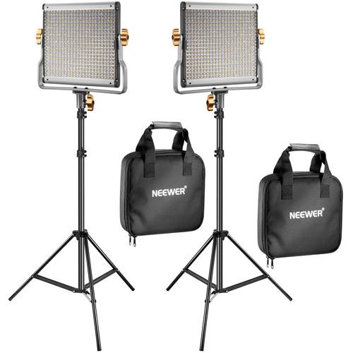 Neewer Bi-Color 480 LED 2-Light Kit with Stands