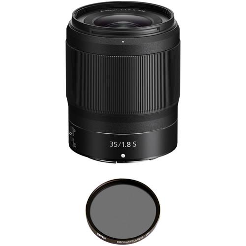 Nikon NIKKOR Z 35mm f 1.8 S Lens with Circular Polarizer Filter Kit