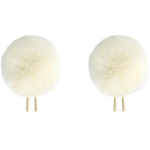 Bubblebee Industries Twin Windbubbles Miniature Imitation-Fur Windscreen Set for Lav Mics 3 to 4mm
