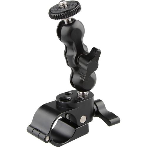 CAMVATE 1 4" 25mm Rod Clamp 360 Degree Swivel Monitor Mount Adapter with Two Black Adjustable Knobs