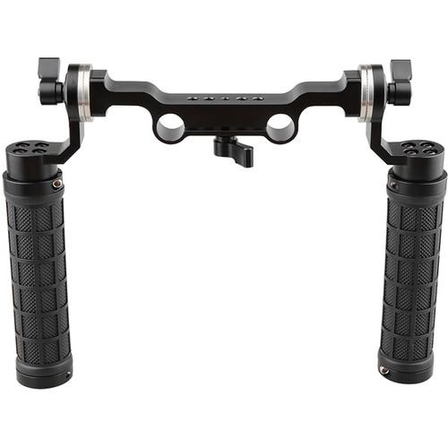 CAMVATE ARRI-Style Rubber Rosette Handle Grip & 15mm Rod Clamp Railblock with ARRI Rosette for DSLR