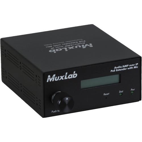 MuxLab Audio AMP over IP Extender Transmitter with Microphone Input