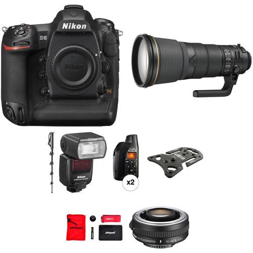 Nikon D5 DSLR Camera with 400mm f 2.8 Lens and 1.4x Teleconverter Sports Kit