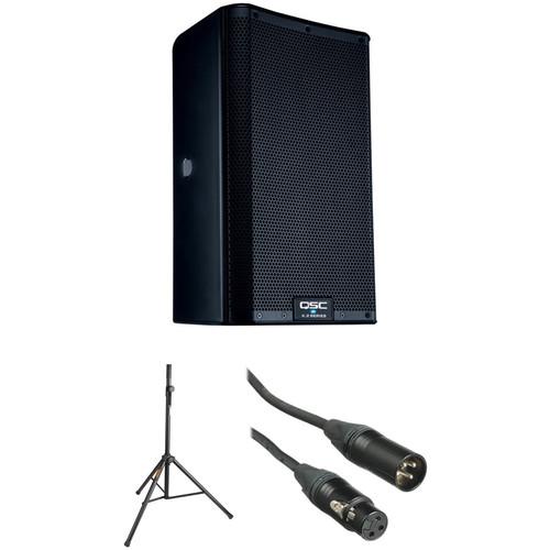 QSC K8.2 K.2 Series 8" 2000W Powered Speaker with Stand and Cable Kit