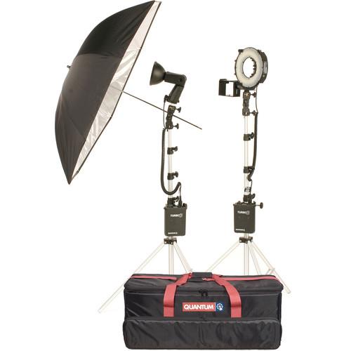 Quantum Instruments 2-Head Hybrid Kit with OM3 and Trio and Turbo 3 Batteries for Nikon