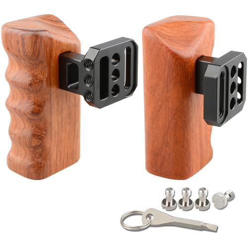 CAMVATE Left & Right Hand Wood Handle Grip for Panasonic GH Series Cages