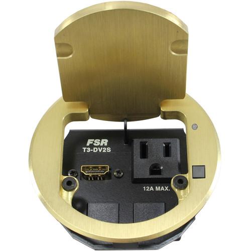 FSR T3-DV2S-1B 3.5" HDMI Round Table Box with Button and LED