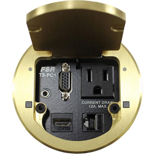 FSR T3-PC1D-2B 3.5" HDMI Round Table Box with 2 Buttons and LEDs