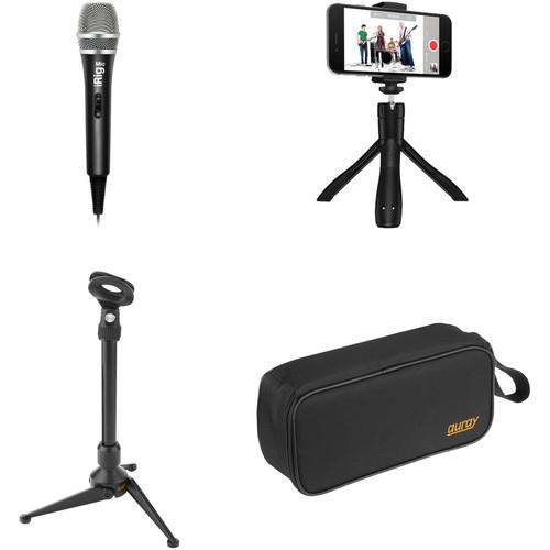 IK Multimedia iRig Videocaster Desktop Kit with Mic, Stands, and Carry Case