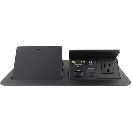 Intelix Square Dual Table Box with HDMI, VGA, Audio, LAN & Power Connectors
