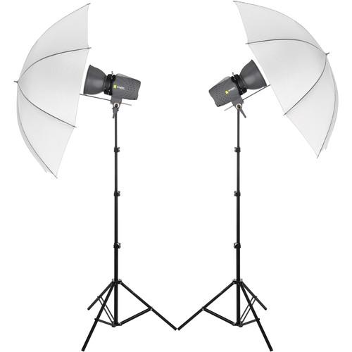 Angler Glamour Flash 160Ws 2-Monolight Kit with Umbrellas