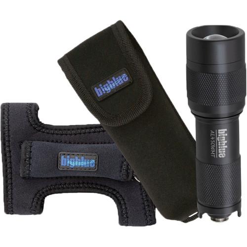 Bigblue AL450WMT Mini LED Dive Light with Wide Beam, Goodman Glove, and Pouch