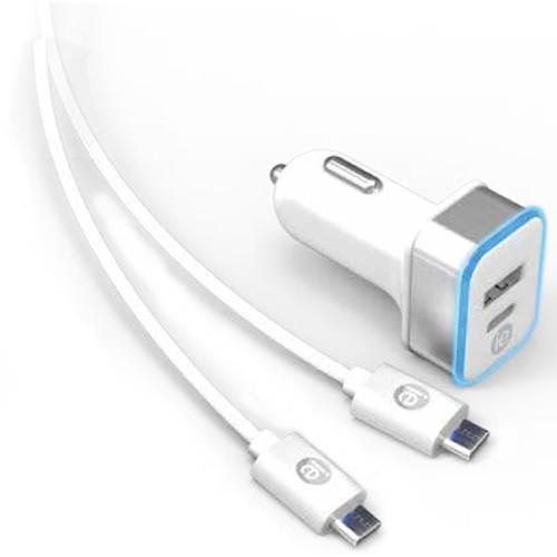 iEssentials 3.4A USB Type-A and USB Type-C Car Charger with USB Type-C Cable