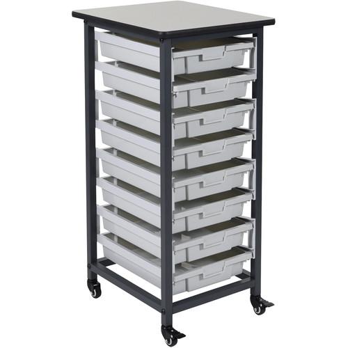 Luxor Single Row Mobile Bin Storage Unit