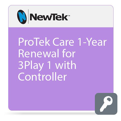 NewTek ProTek Care 1-Year Renewal for 3Play 1 with Controller