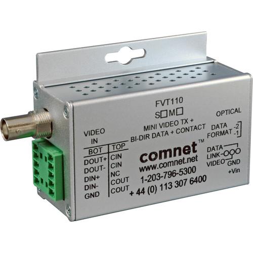 COMNET Mini Single Mode 10-Bit Digitally Encoded Video Transmitter Bi-Directional Data Transceiver