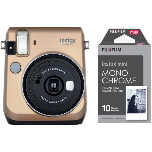 FUJIFILM INSTAX Mini 70 Instant Film Camera with Monochrome Film Kit
